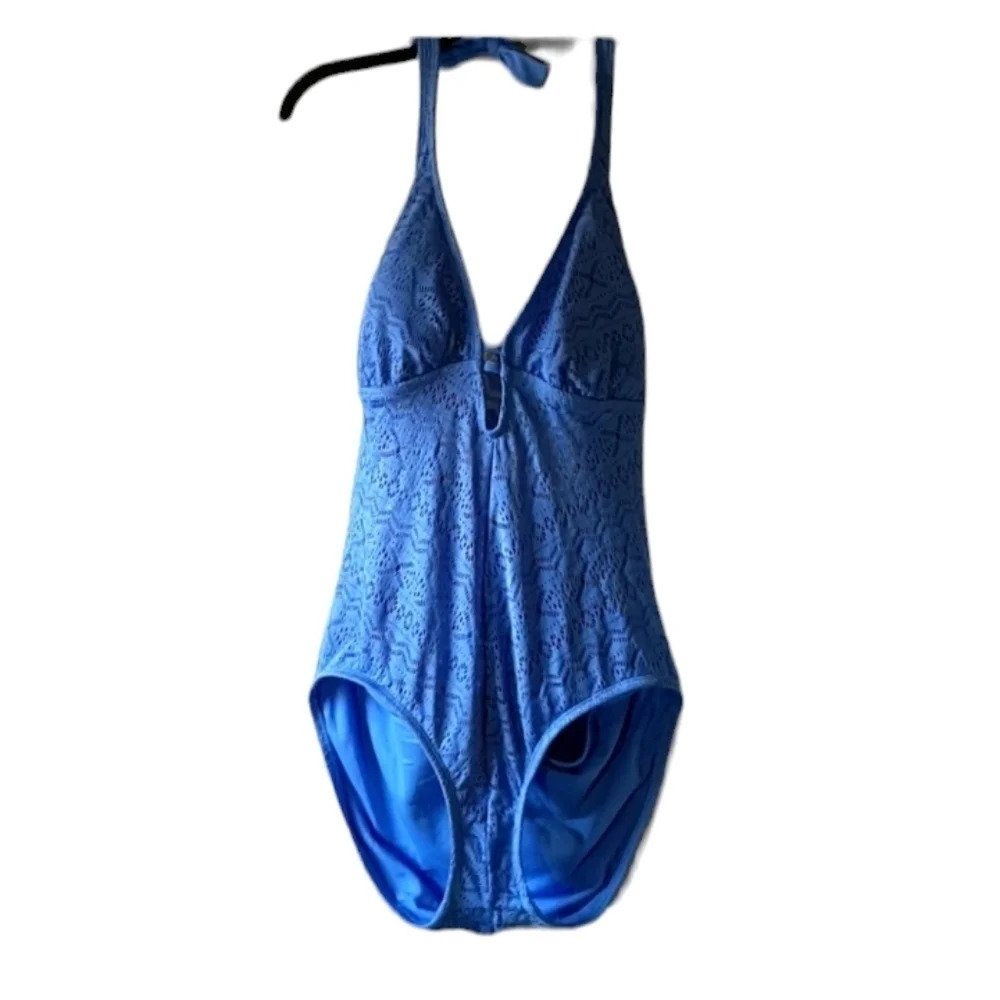 Time and tru blue haulter swimsuit